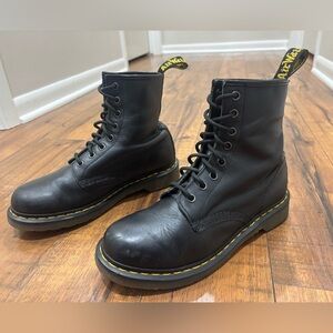 Dr. Martens 1460 Boots Black Smooth Leather Lace Up Combat Grunge Punk
